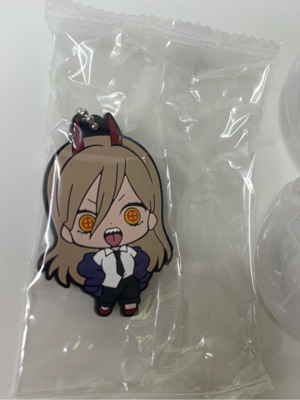Power Rubber Mascot Keychain / Backpack Clip Chainsaw Man Gashapon Prize NEW